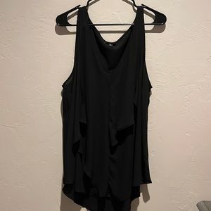 PRICE DROP! Torrid sleeveless black layered top size 2